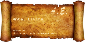 Antal Elvira névjegykártya